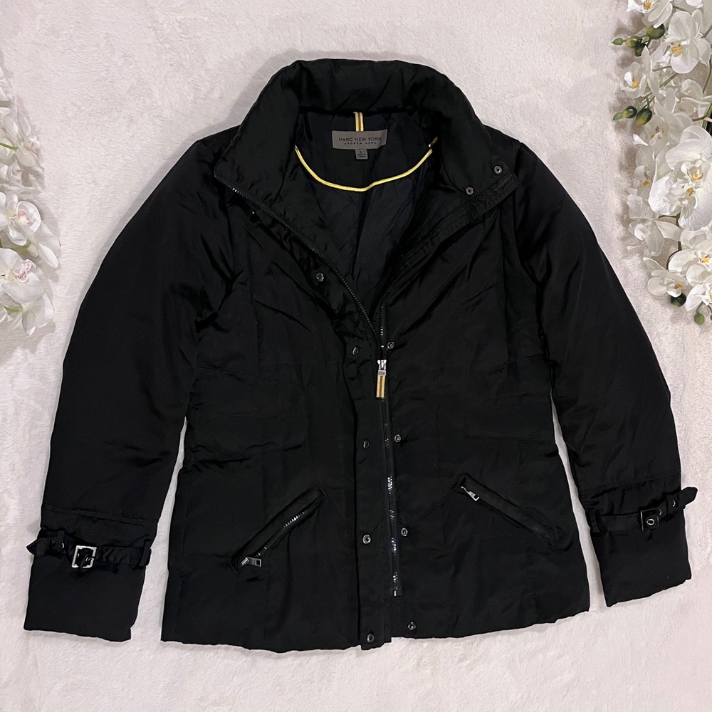 ✨🖤 ANDREW MARC Black Puffer Down Feather Warm and Comfy Women ‘s Winter Coat 🖤✨